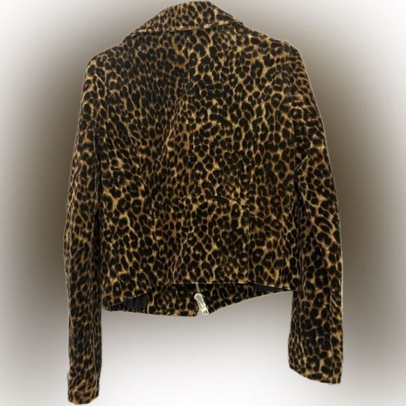 Ralph Lauren Denim & Supply Leopard Print Velvet Moto Jacket - Picture 8 of 16